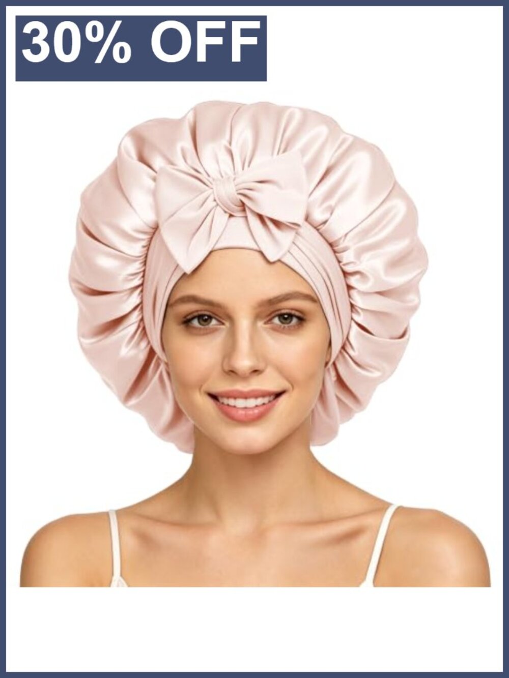 100% Mulberry Silk Bonnet Double Layer Sleep Hair Care
